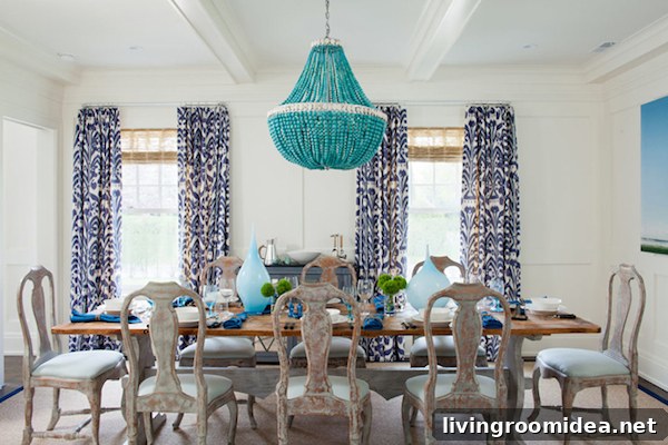 Turquoise Statement Beaded Light - Amanda Nisbet Design