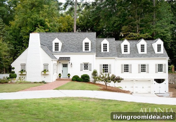 Remodeled 1930s Cottage: Inside a Charming Dream Home 5 Historic Brookhaven Cottage White Exterior - Atlanta Homes