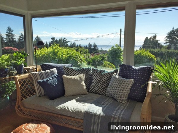Rattan Daybed: Cozy Window Corner for Relaxing Views 3 Rattan Daybed with a View - The Inspired Room blog