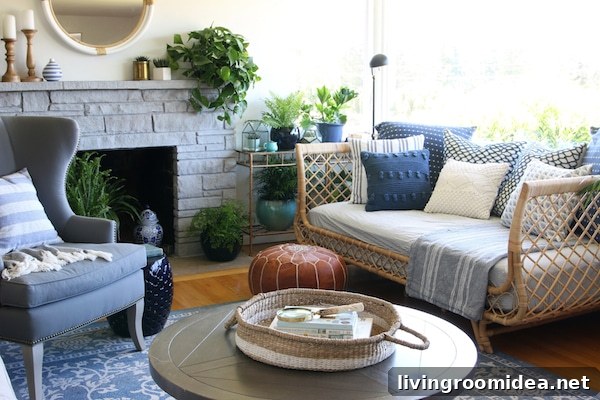 The Inspired Room - Rattan Corner Daybed with a View