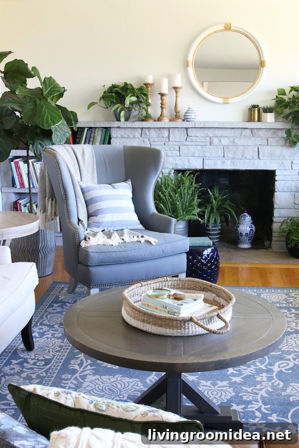 Rattan Daybed: Cozy Window Corner for Relaxing Views 9 The Inspired Room - Living Room Progress