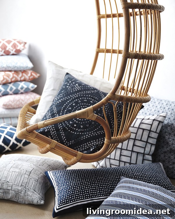 Hanging Rattan Chair - Serena and Lily
