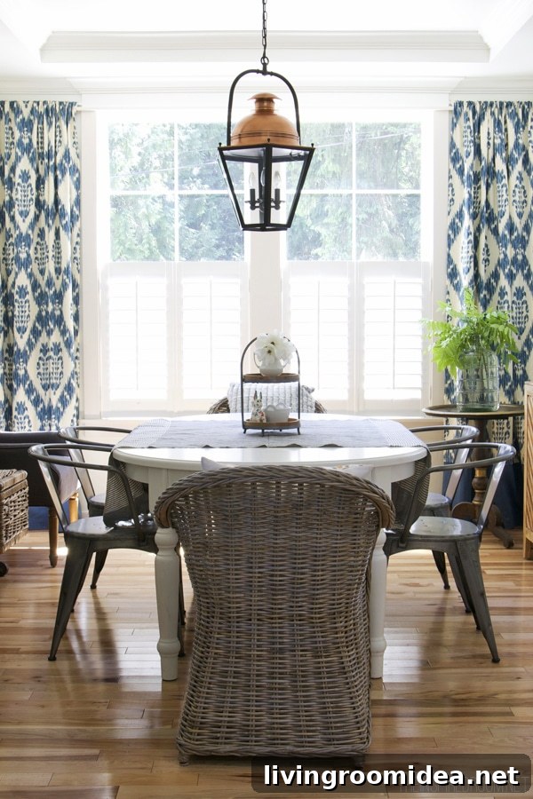 The Inspired Room Dining Room - Ikat Curtains