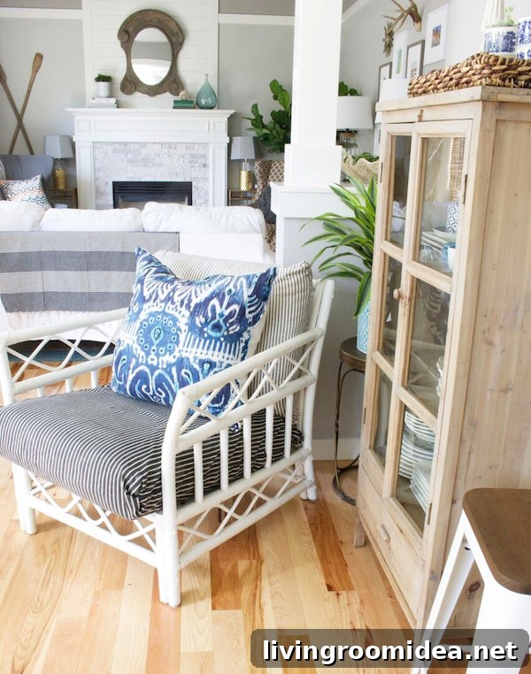 Rattan Chair Painted White - The Inspired Room