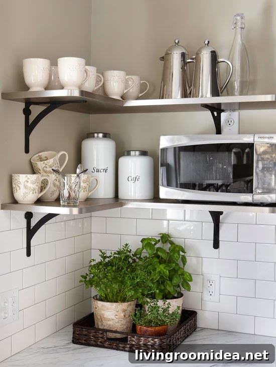 Inspiring Small Kitchen Ideas That Fit a Tight Budget 6 Space Saving Kitchen Idea Corner shelves - BHG