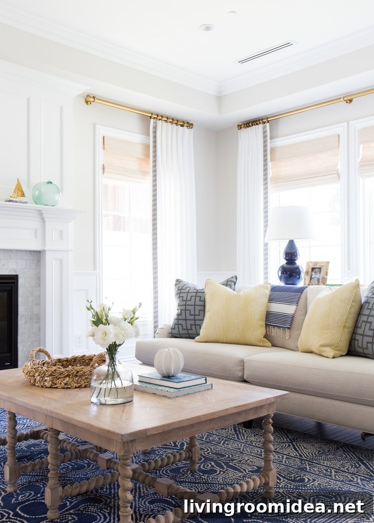 Blue Patterned Statement Rugs: Inspired Designs for Bold Spaces 4 Studio McGee - Pacific Palisades Project - Blue and White Patterned Statement Rug