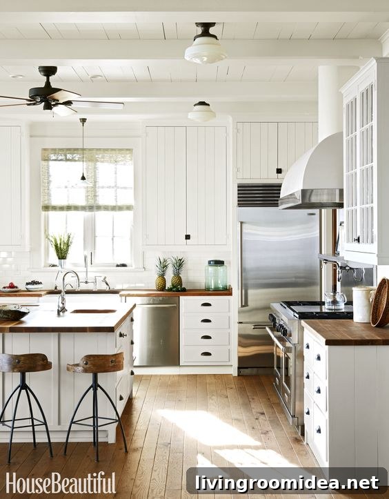 White Kitchen Cabinets with Black Hardware