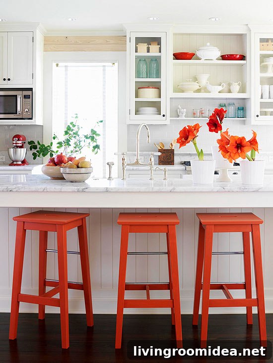 Kitchen open shelves offer an opportunity to make a fantastic style statement as well providing storage for your everyday dishes and cookbooks. Click through for more ideas and inspiration in the post!