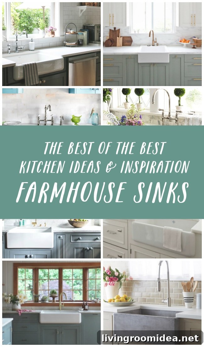 Click through for sources for beautiful Farmhouse Sinks - Apron-Front Sinks and lots of inspiration photos!