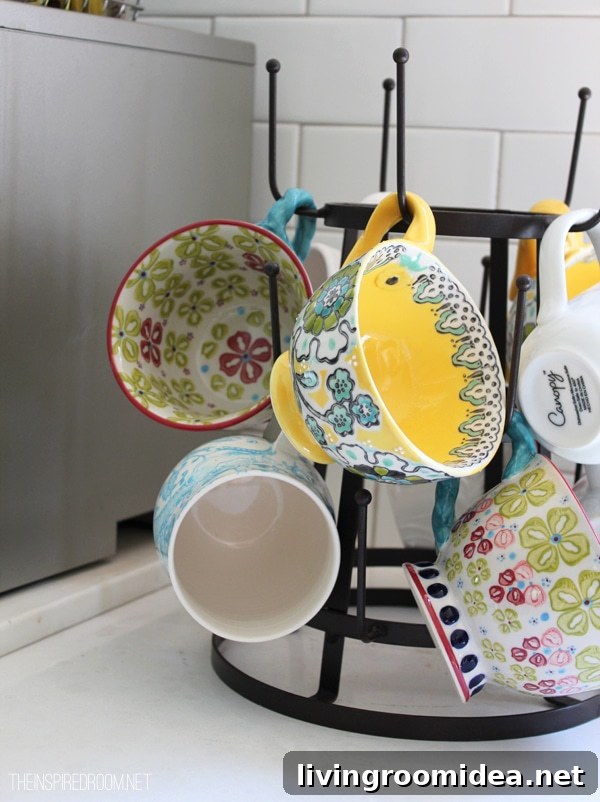 Pretty Mugs on Display - The Inspired Room