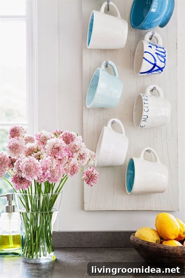 Wood Mug Rack