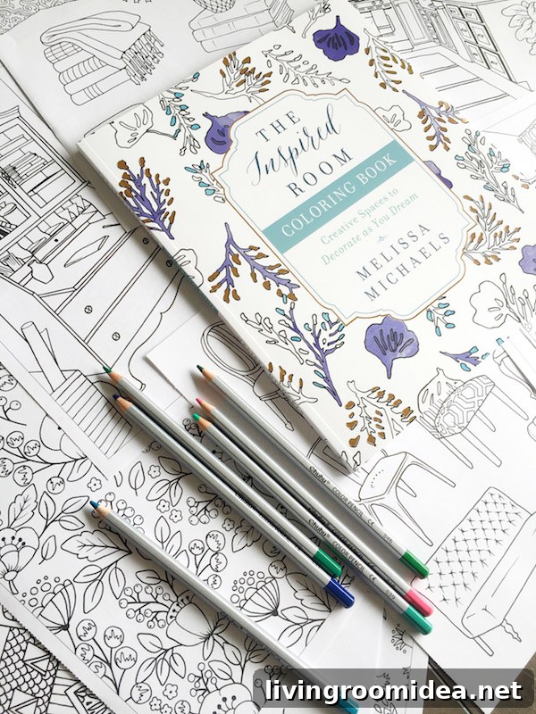 Interior Design Adult Coloring Book - The Inspired Room
