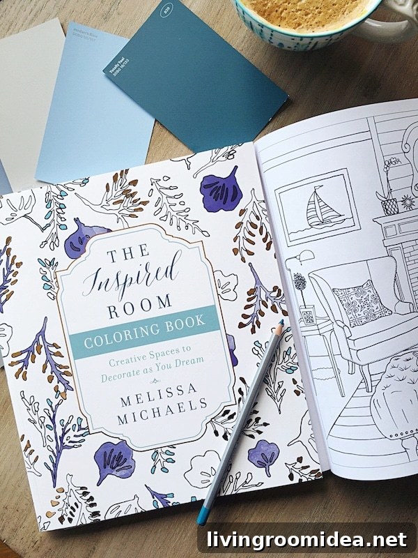Home Decorating Adult Coloring Book - The Inspired Room