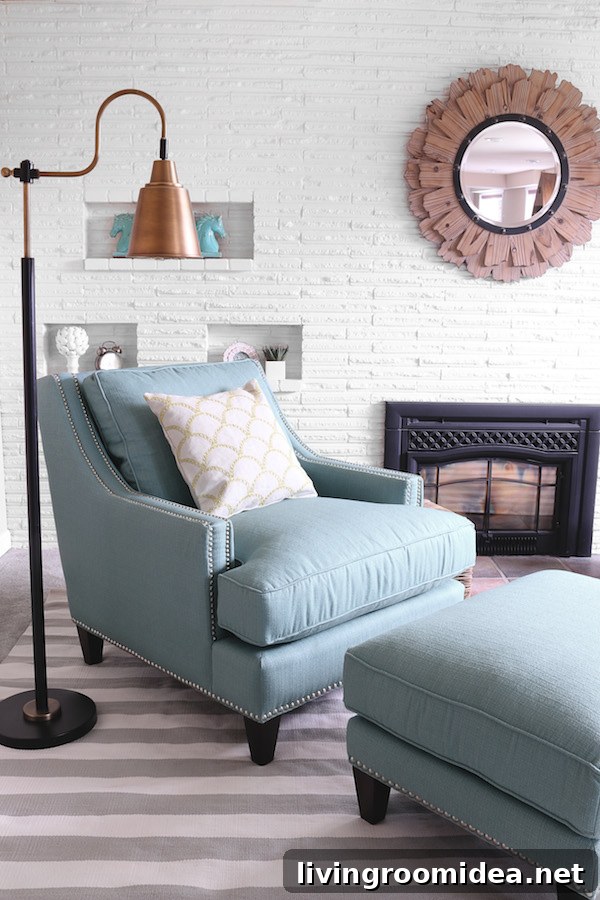 White Brick Fireplace