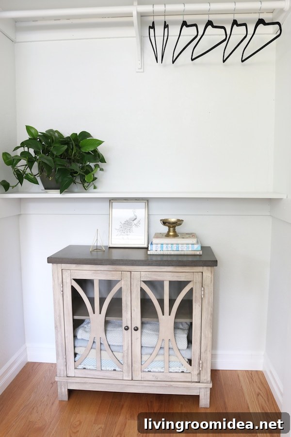 Small Guest Room Closet Makeover