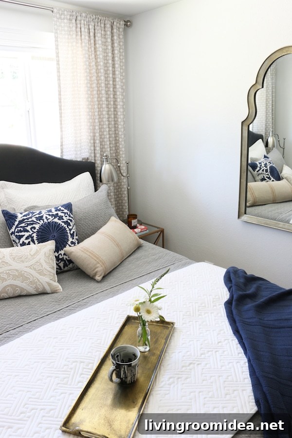 Small Space Bedroom Makeover - The Inspired Room