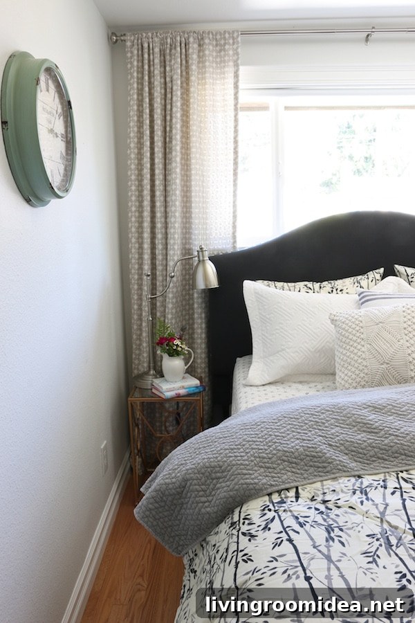 Small bedroom by The Inspired Room blog