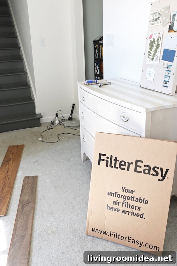 The Inspired Room - Filter Easy - Basement Progress
