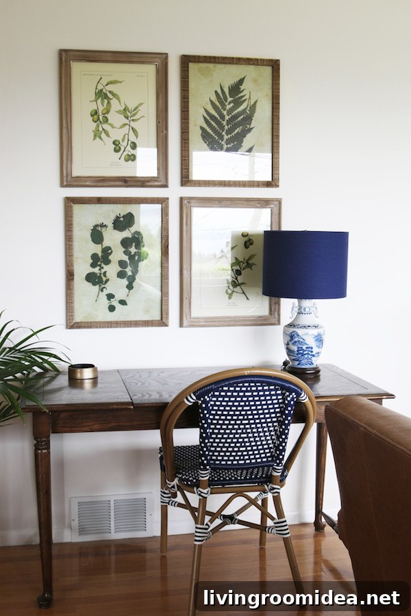 Slow, Steady Living Room Makeover: Progress That Lasts 5 Botanical Art - The Inspired Room Living Room Updates