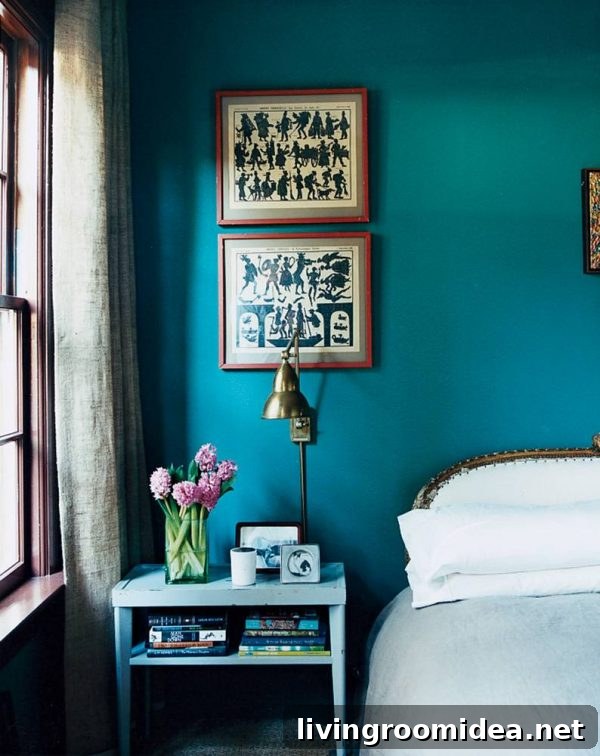 Moody Blue Bedroom Domino