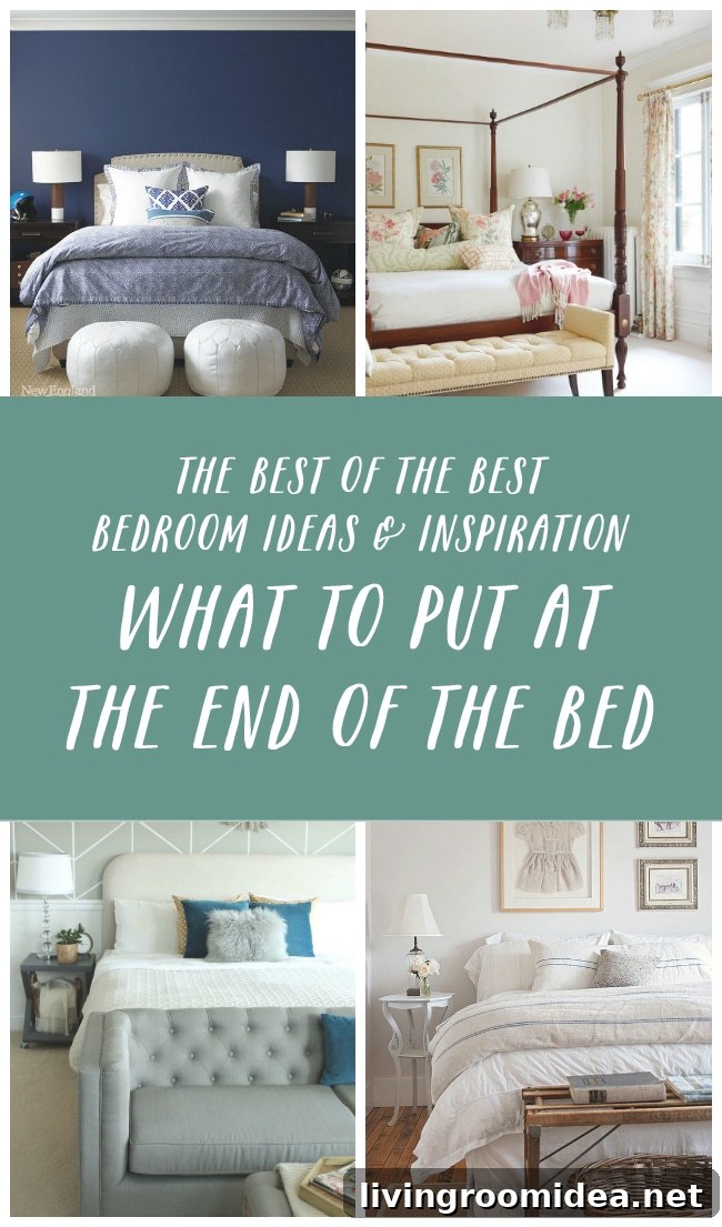 What to Put at the End of the Bed - Bedroom inspiration from The Inspired Room
