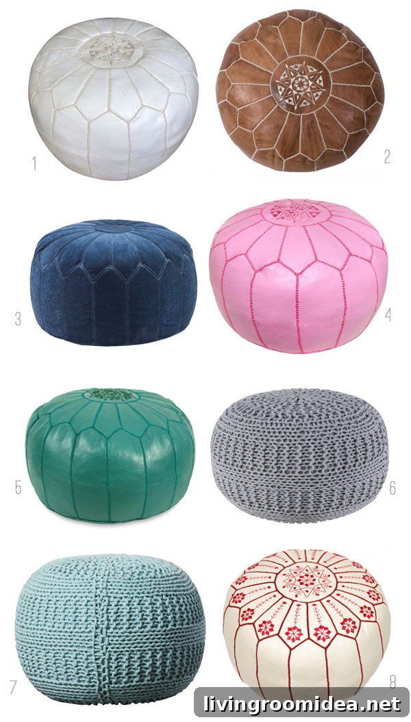 Pouf Round Up - The Inspired Room