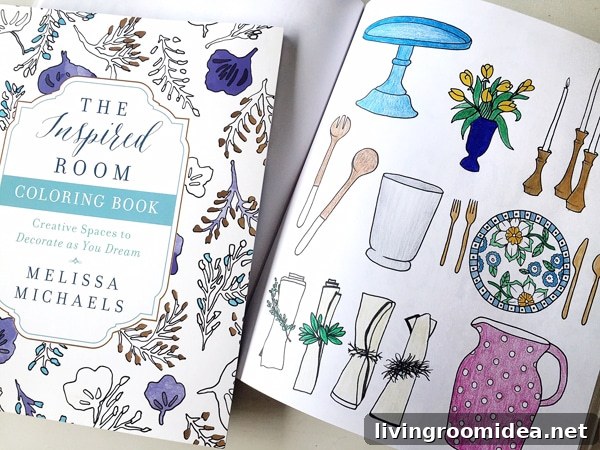 Celebrate National Coloring Book Day: Free Pages & Tips 12 Home Decorating Adult Coloring Book - The Inspired Room