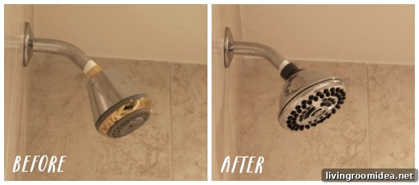 Before and After - Waterpik Shower Head