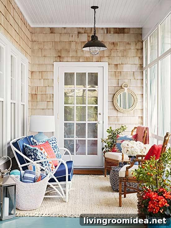 Covered porch summer decorating inspiration