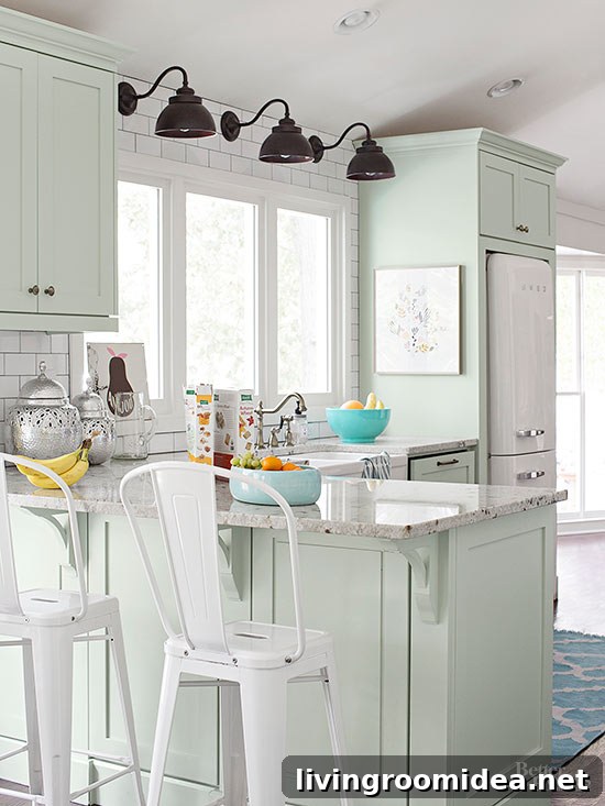 Refreshing Summer Home Decor Ideas for Every Room 3 mint green kitchen
