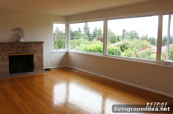 Woven Wood Window Shades: Before and After Room Transformations 3 picture-corner-windows-before-shades