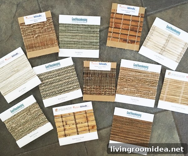 Woven Wood Window Shades: Before and After Room Transformations 5 Select Blinds Samples - This post has for best discount link to order!