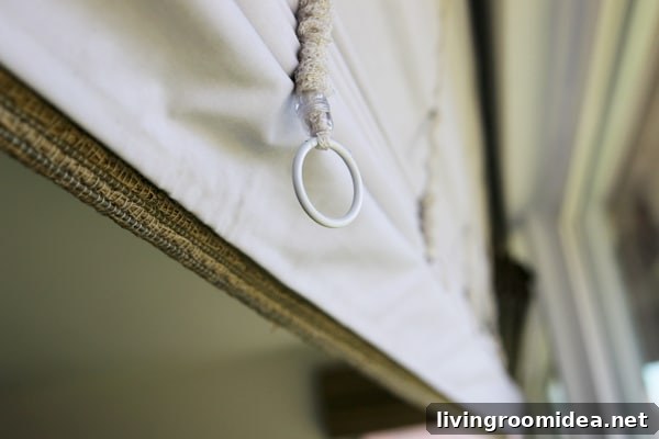 Woven Wood Window Shades: Before and After Room Makeovers 9 blackout-lining-on-bamboo-shades