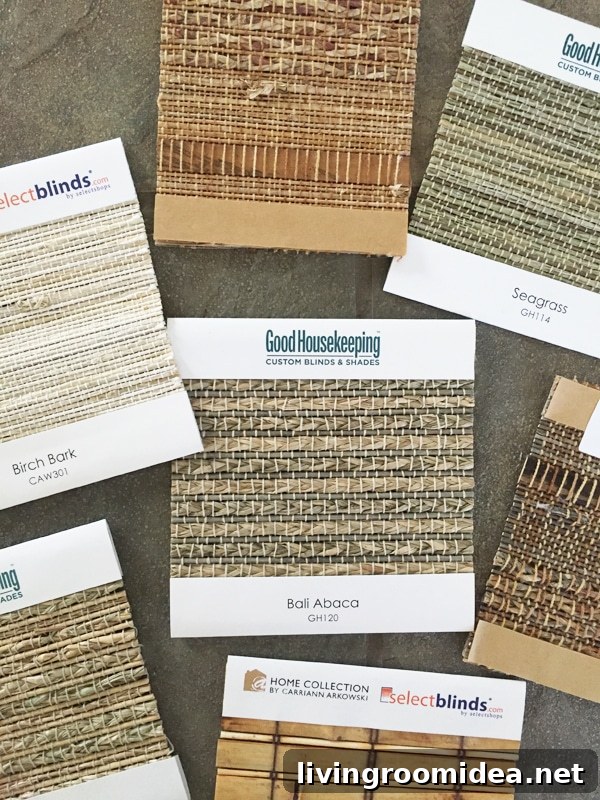 Woven Wood Window Shades: Before and After Room Makeovers 10 woven-wood-bamboo-shades-samples Select Blinds Samples - This post has for best discount link to order!