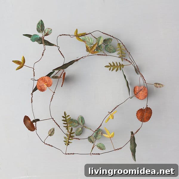 fall-metallic-leaves-garland