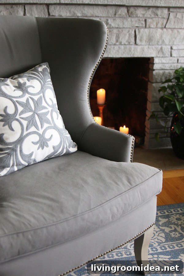 Click through to see a fall house tour of this small white brick cottage with eclectic coastal farmhouse style. 