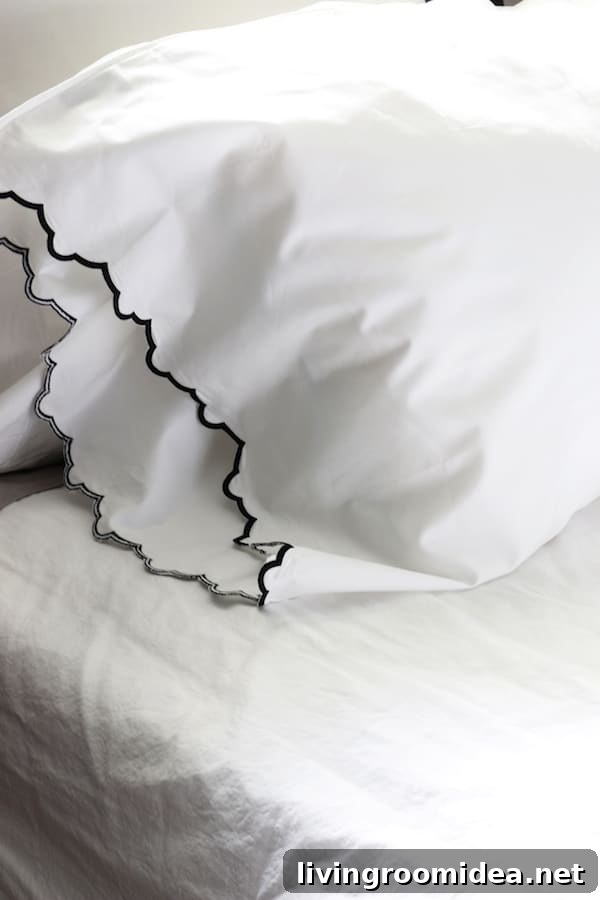 Make Your Bed for a Better Morning Routine | Crane & Canopy 8 Scalloped trim bedding