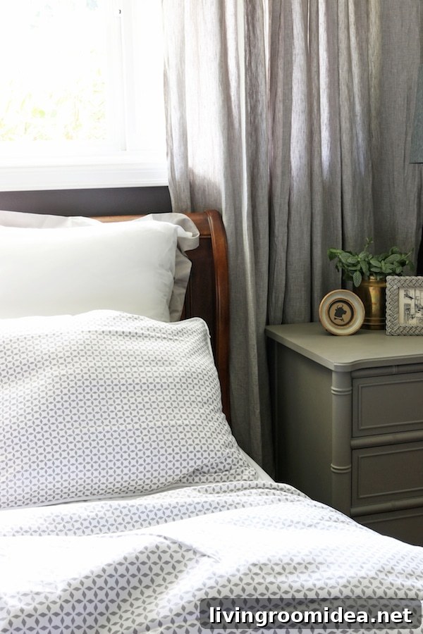 Make Your Bed for a Better Morning Routine | Crane & Canopy 9 Dark plum walls in cozy small bedroom! Sources, bedding and details are in the post.