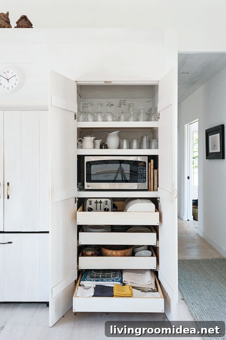 Slide-Out Pantry Drawer Ideas for Organized Kitchens 4 Slide out kitchen pantry drawers - Organized