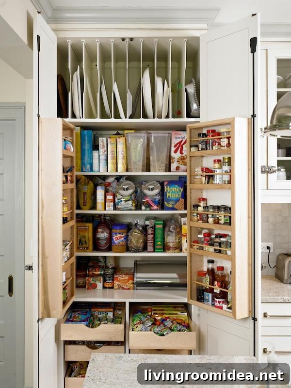 Slide-Out Pantry Drawer Ideas for Organized Kitchens 10 built-in-pantry-drawers-for-the-kitchen