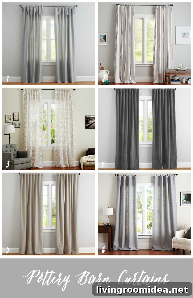 Curtains (source links in the post) to transform a room