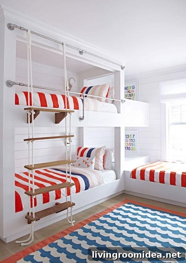 Built-in bunk beds designed by Chango and Co.
