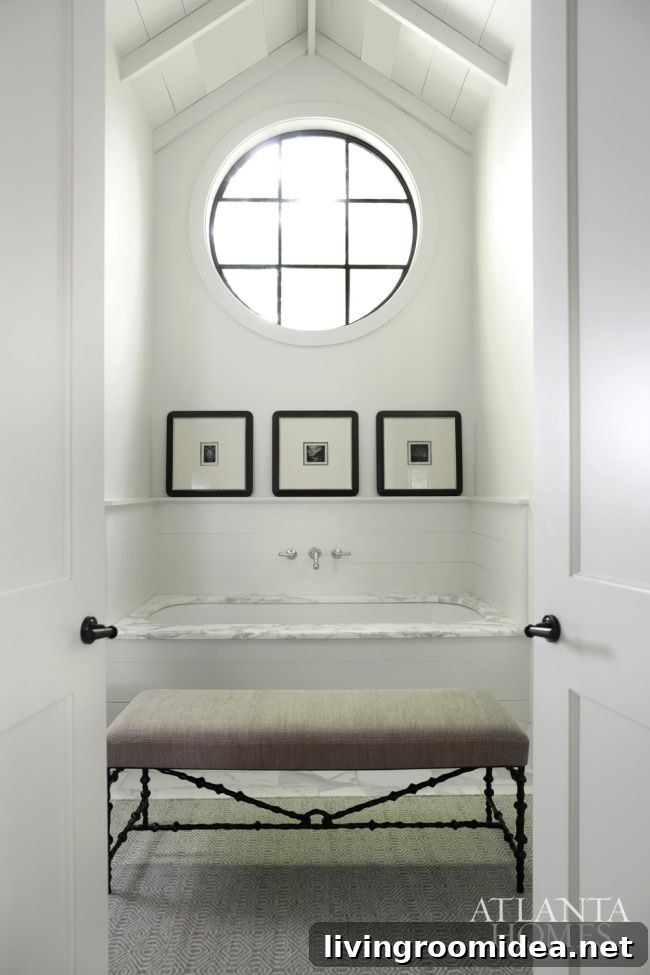 Round window inspiration - above bathtub