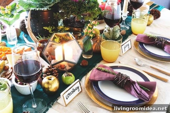 Fall Tablescape - Place Settings - The Inspired Room