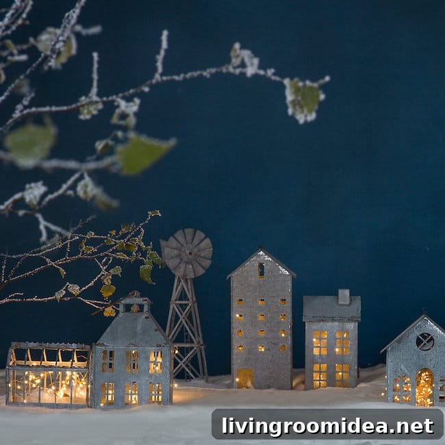 Simply Inspired Holidays: Zinc Winter Village