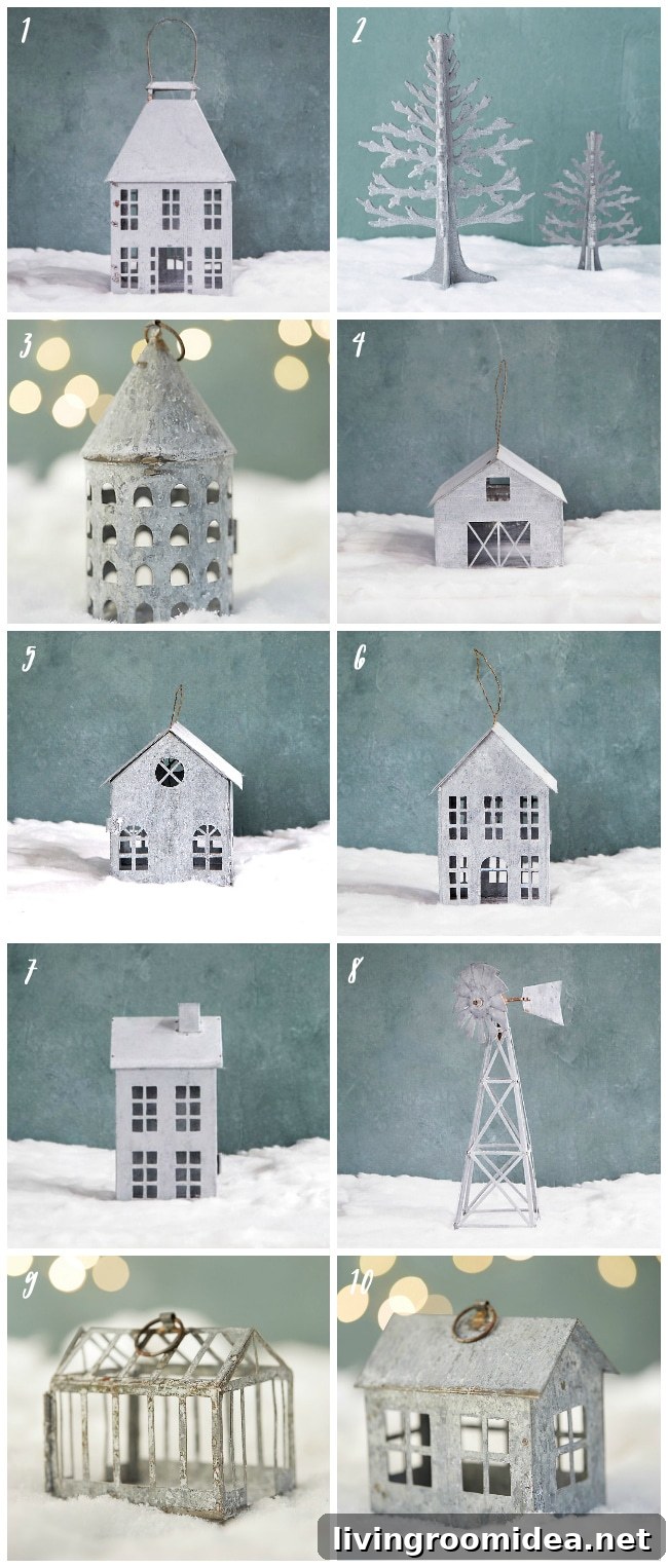 Winter Village Holiday Decor Ideas for Cozy Seasonal Style 6 Simply Inspired Holidays: Zinc Winter Village