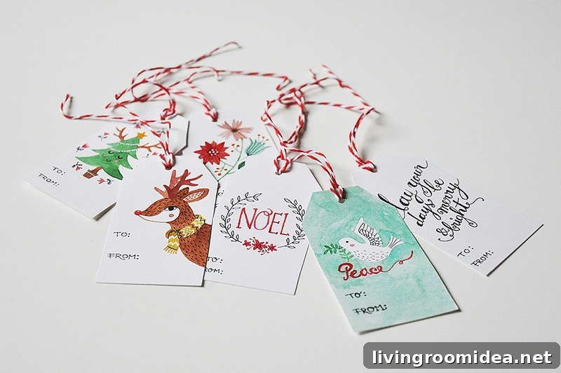 FREE Printable Gift Tag Round Up: Click through to download and print dozens of adorable Christmas gift tags.